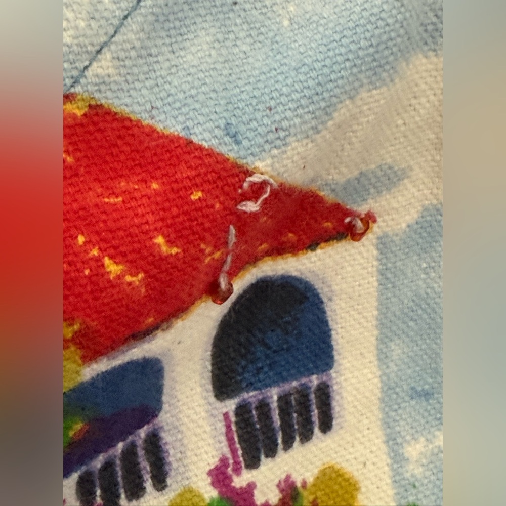 Flamingo Road multicolored tropical vacation lightweight denim Jean jacket - Picture 10 of 16
